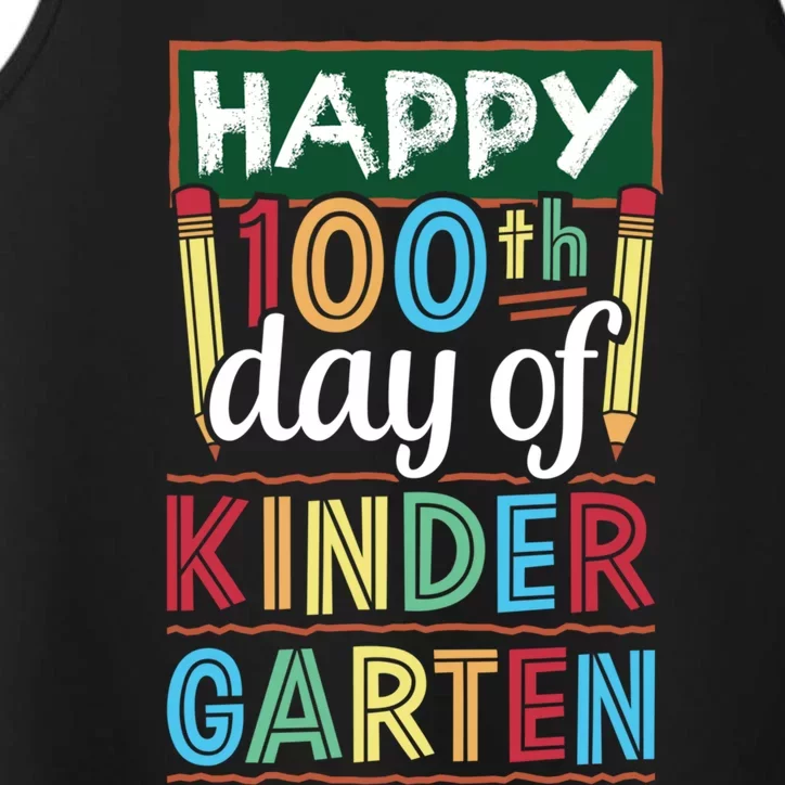 100Th Day Of Kindergarten One Hundred Days Pre School Gift Performance Tank