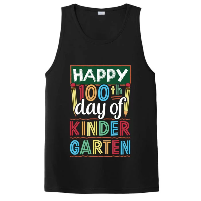 100Th Day Of Kindergarten One Hundred Days Pre School Gift Performance Tank