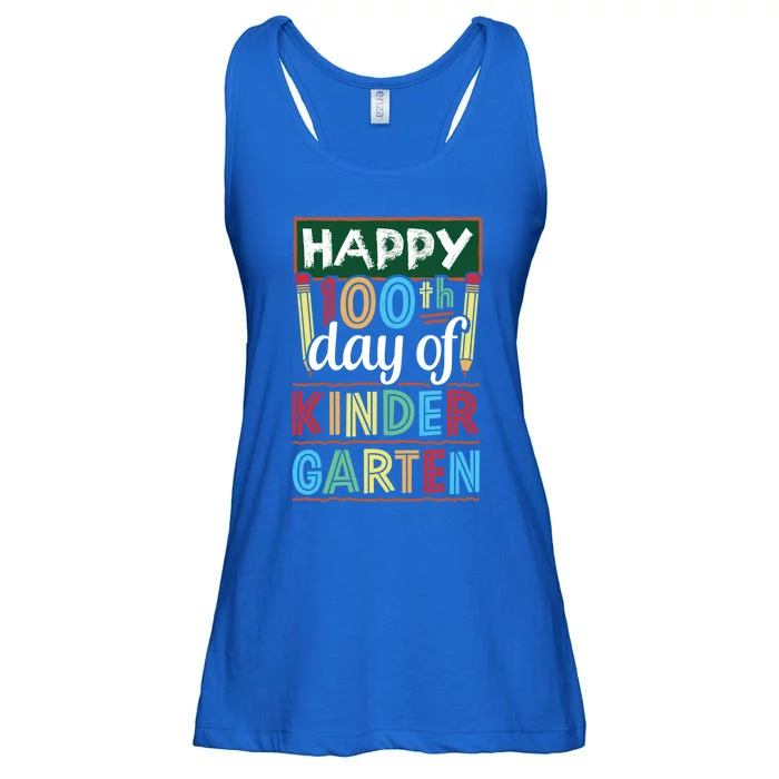 100Th Day Of Kindergarten One Hundred Days Pre School Gift Ladies Essential Flowy Tank