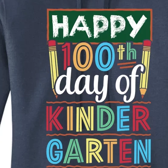 100Th Day Of Kindergarten One Hundred Days Pre School Gift Women's Pullover Hoodie