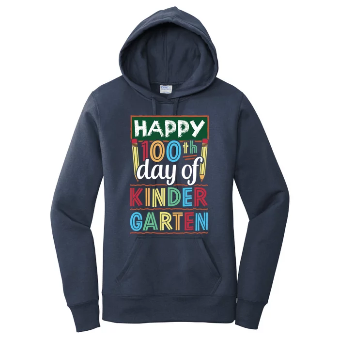 100Th Day Of Kindergarten One Hundred Days Pre School Gift Women's Pullover Hoodie