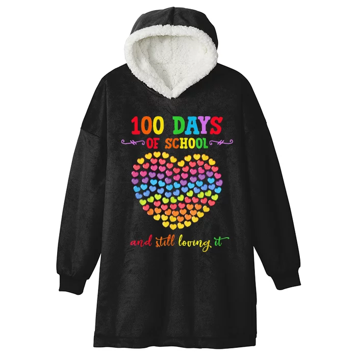 100 Days Of School Celebrate 100th Day Of School Hooded Wearable Blanket