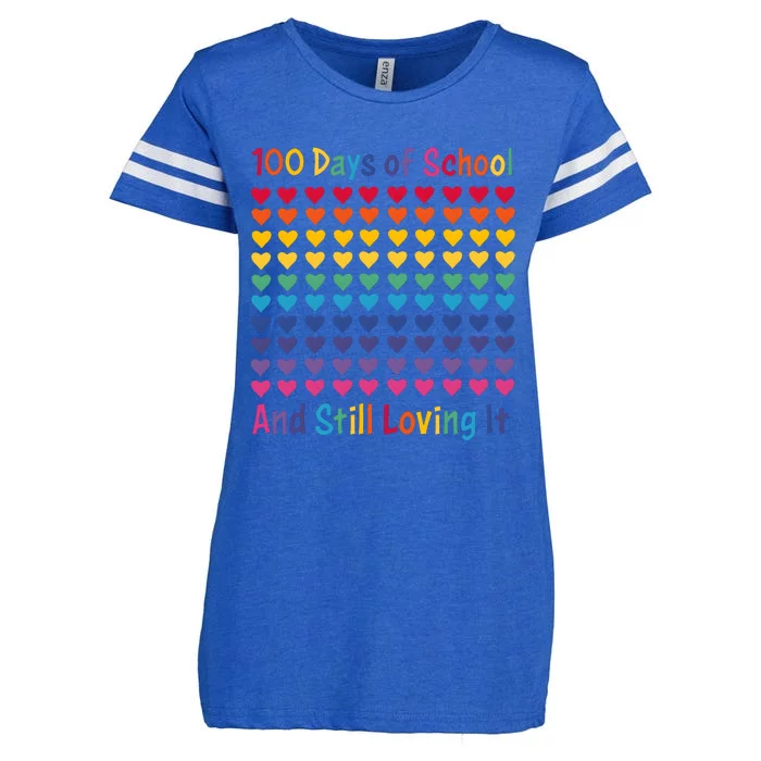 100 Days Of School And Still Loving It Enza Ladies Jersey Football T-Shirt