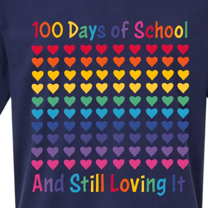 100 Days Of School And Still Loving It Sueded Cloud Jersey T-Shirt