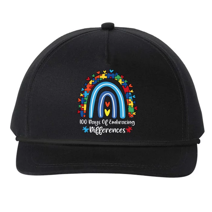 100 Days Of Embracing Differences Special Education Teacher Snapback Five-Panel Rope Hat