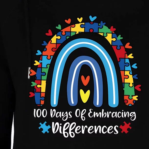 100 Days Of Embracing Differences Special Education Teacher Womens Funnel Neck Pullover Hood