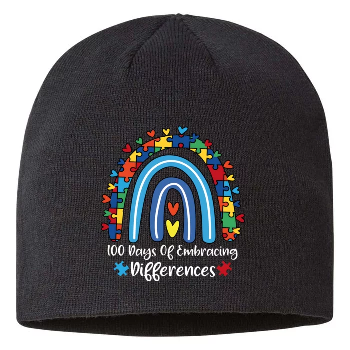 100 Days Of Embracing Differences Special Education Teacher 8 1/2in Sustainable Knit Beanie