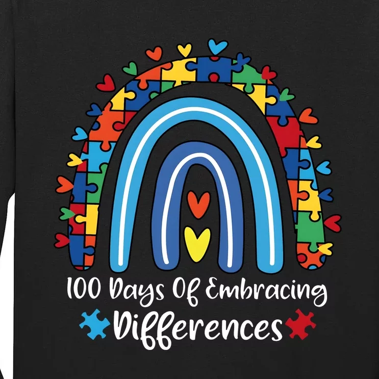 100 Days Of Embracing Differences Special Education Teacher Tall Long Sleeve T-Shirt