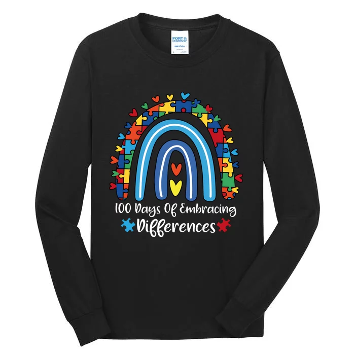 100 Days Of Embracing Differences Special Education Teacher Tall Long Sleeve T-Shirt