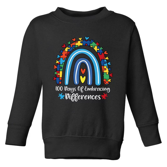 100 Days Of Embracing Differences Special Education Teacher Toddler Sweatshirt