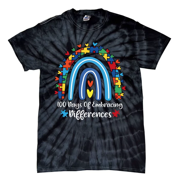 100 Days Of Embracing Differences Special Education Teacher Tie-Dye T-Shirt