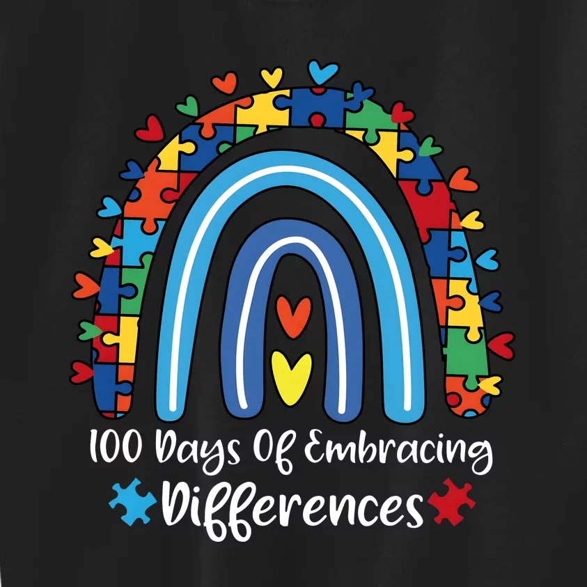 100 Days Of Embracing Differences Special Education Teacher Kids Sweatshirt