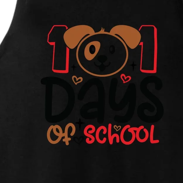 101 Days Of School Dalmatian Dog Teachers Gift Ladies Tri-Blend Wicking Tank