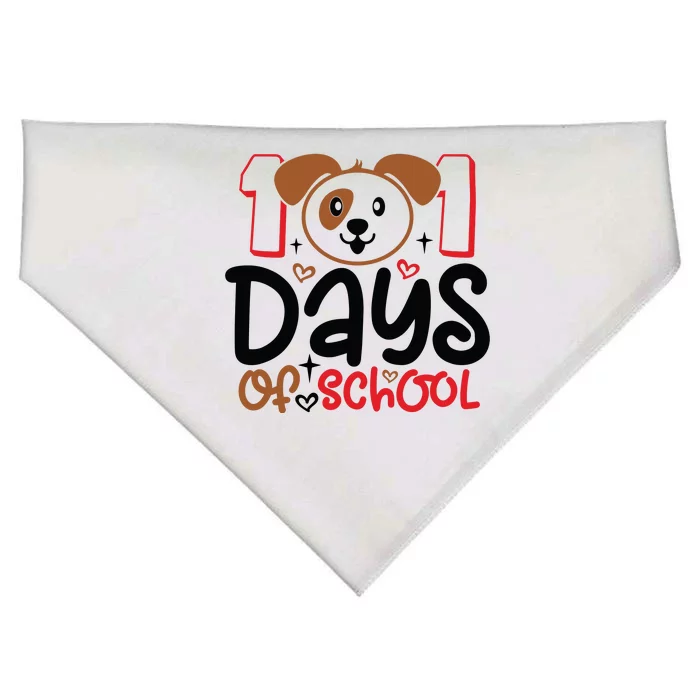 101 Days Of School Dalmatian Dog Teachers Gift USA-Made Doggie Bandana