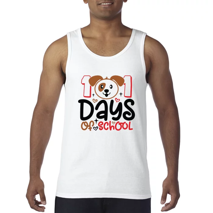 101 Days Of School Dalmatian Dog Teachers Gift Tank Top