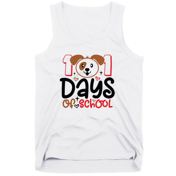 101 Days Of School Dalmatian Dog Teachers Gift Tank Top