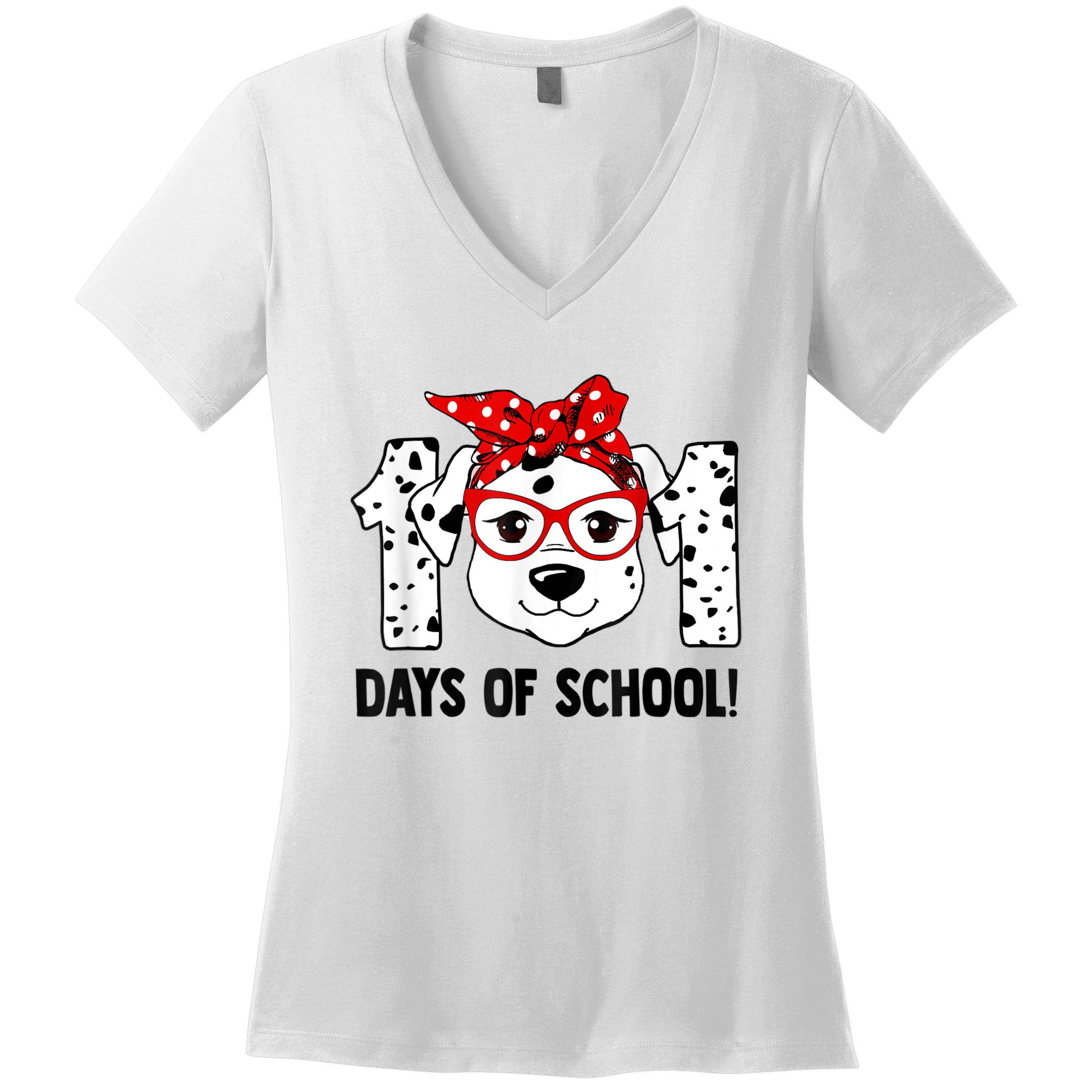 101 Days of School Dalmatian Dog Teachers Kids Gift Women's T-Shirt