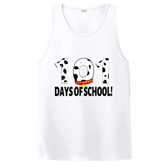 101 Days Of School Dalmatian Dog Performance Tank