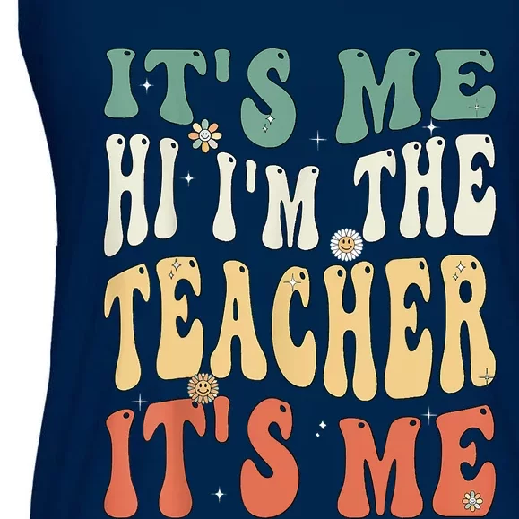 100th Day Of School I’m The Teacher It’s Me Funny Teacher Ladies Essential Flowy Tank