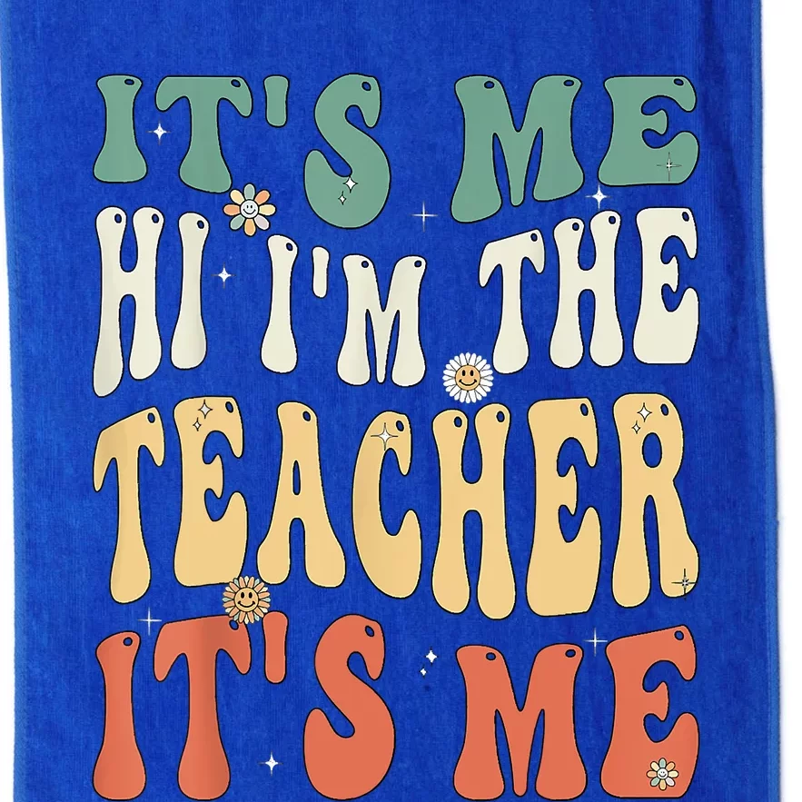 100th Day Of School I’m The Teacher It’s Me Funny Teacher Platinum Collection Golf Towel