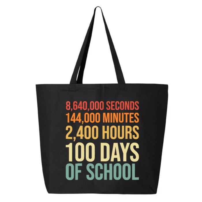 100 Days Of School Teacher Outfit 80s Retro Vintage Student 25L Jumbo Tote