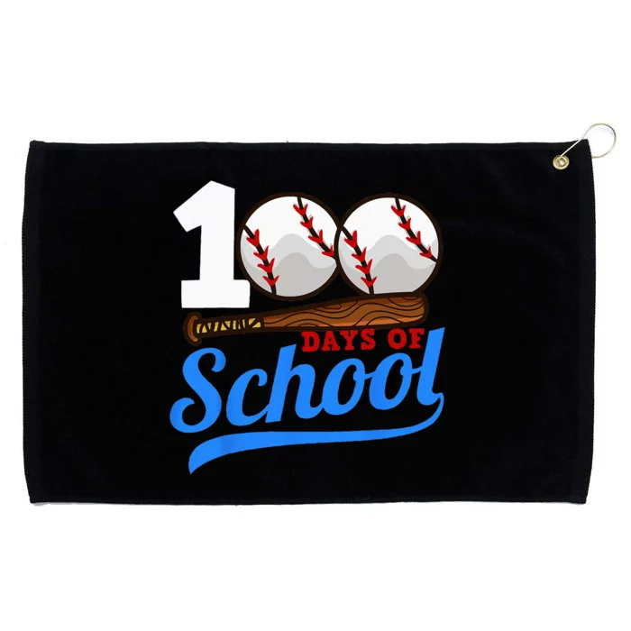 100 Days Of School Baseball 100th Day Grommeted Golf Towel