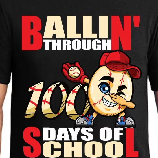 100 days of school baseball boy 100th day Pajama Set