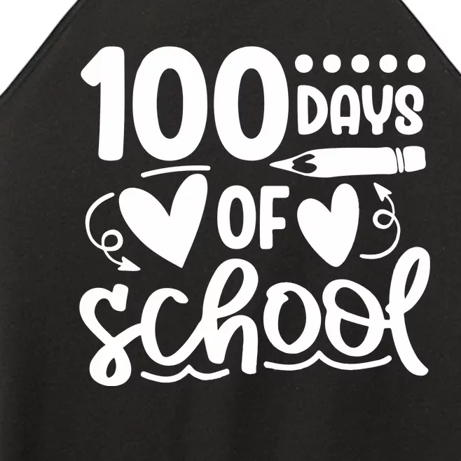 100 Days Of School Women’s Perfect Tri Rocker Tank