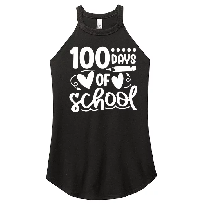 100 Days Of School Women’s Perfect Tri Rocker Tank