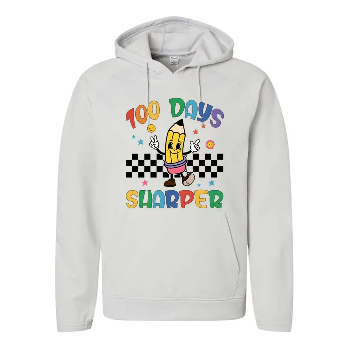 100 Days Of Sharper Cute Back To School Performance Fleece Hoodie