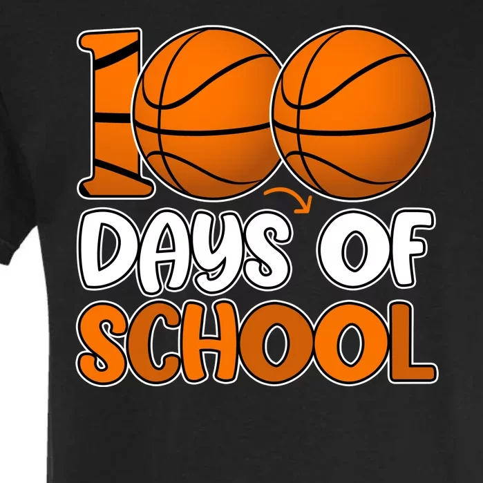 100 Days Of School Basketball Fan Cute Garment-Dyed Heavyweight T-Shirt