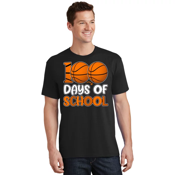 100 Days Of School Basketball Fan Cute T-Shirt