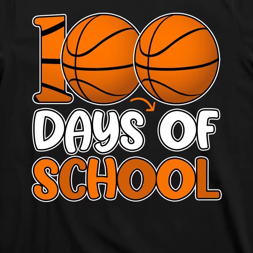 100 Days Of School Basketball Fan Cute T-Shirt