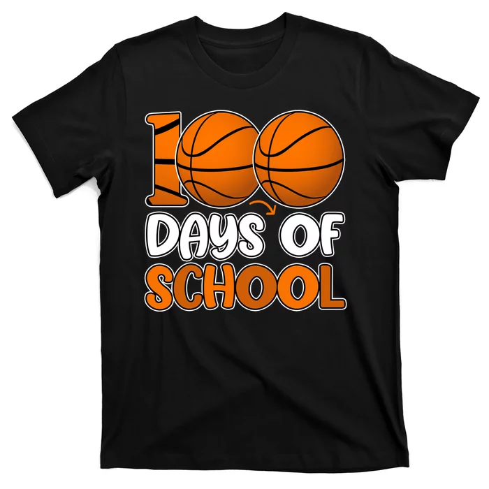 100 Days Of School Basketball Fan Cute T-Shirt