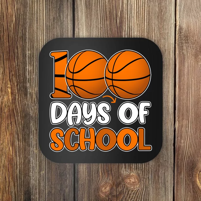 100 Days Of School Basketball Fan Cute Coaster