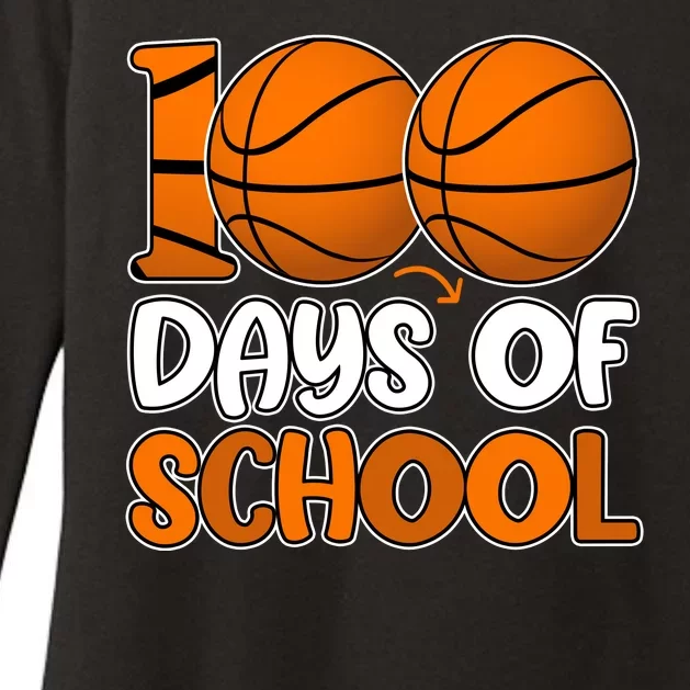 100 Days Of School Basketball Fan Cute Womens CVC Long Sleeve Shirt