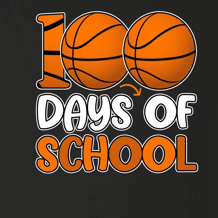 100 Days Of School Basketball Fan Cute Toddler Long Sleeve Shirt