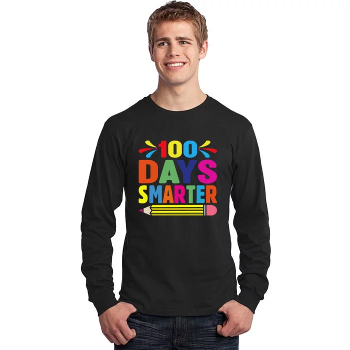 100 Days Of Smarter Student Teacher Gift Tall Long Sleeve T-Shirt