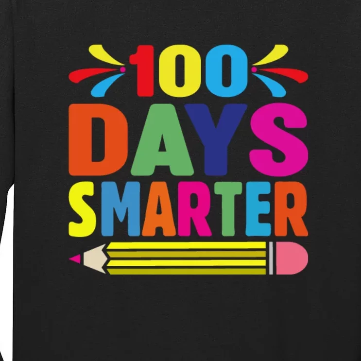 100 Days Of Smarter Student Teacher Gift Tall Long Sleeve T-Shirt