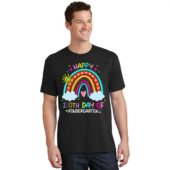 100th Day Of Kindergarten School Rainbow 100 Days Smarter T-Shirt