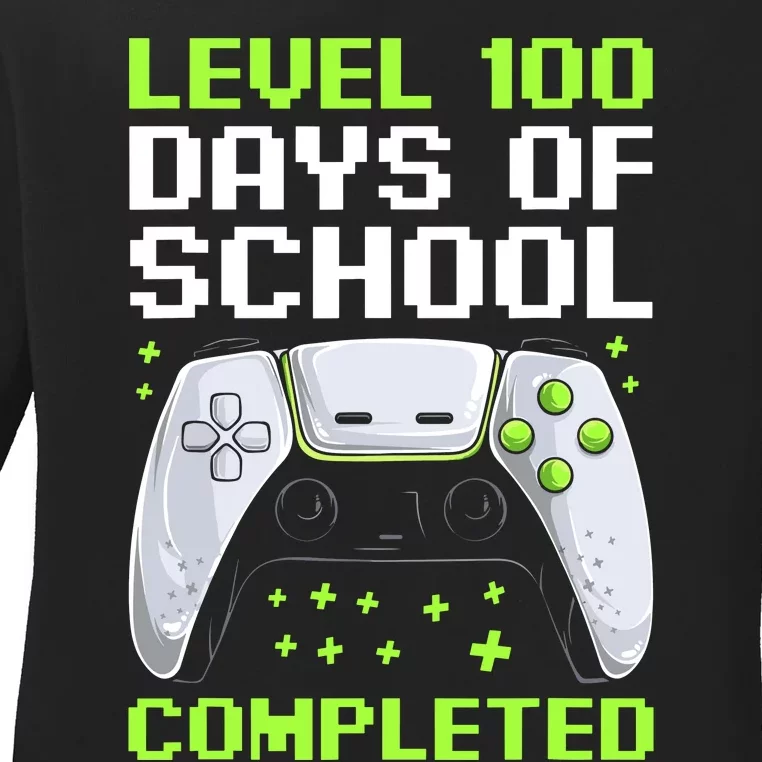 100 Days Of School Gamer Ladies Long Sleeve Shirt