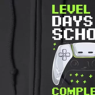 100 Days Of School Gamer Full Zip Hoodie