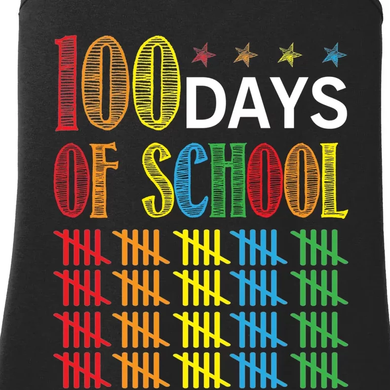 100 Day Of School Ladies Essential Tank