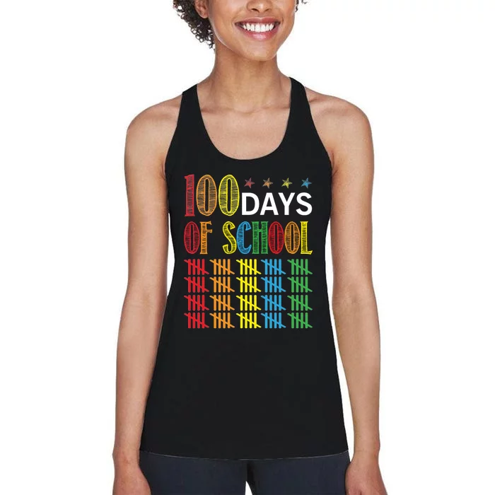 100 Day Of School Women's Racerback Tank