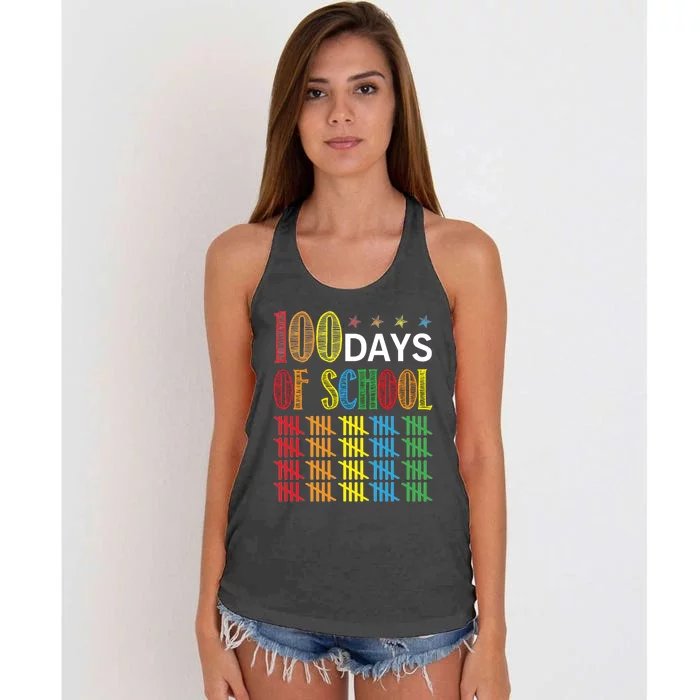 100 Day Of School Women's Knotted Racerback Tank