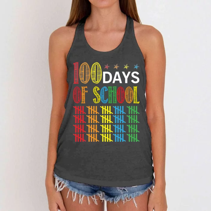 100 Day Of School Women's Knotted Racerback Tank