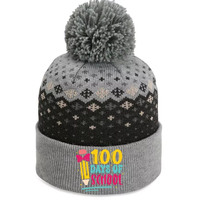 100 Days Of School Cute Education The Baniff Cuffed Pom Beanie