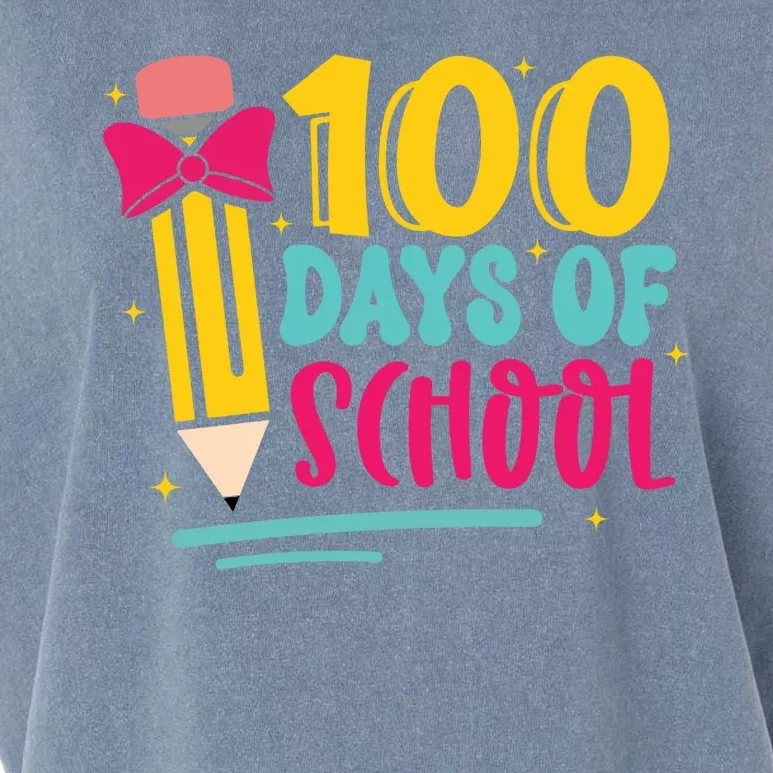 100 Days Of School Cute Education Garment-Dyed Women's Muscle Tee