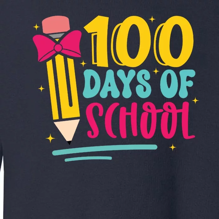 100 Days Of School Cute Education Toddler Sweatshirt