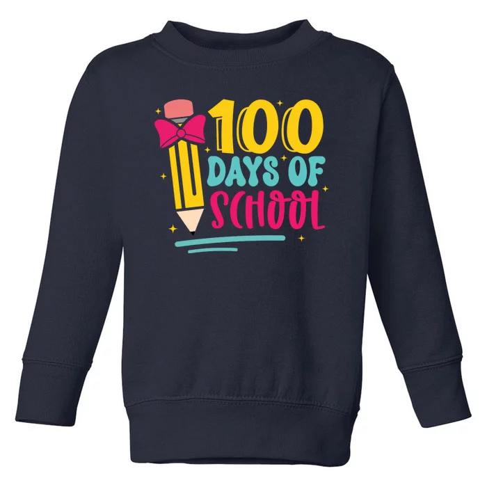 100 Days Of School Cute Education Toddler Sweatshirt